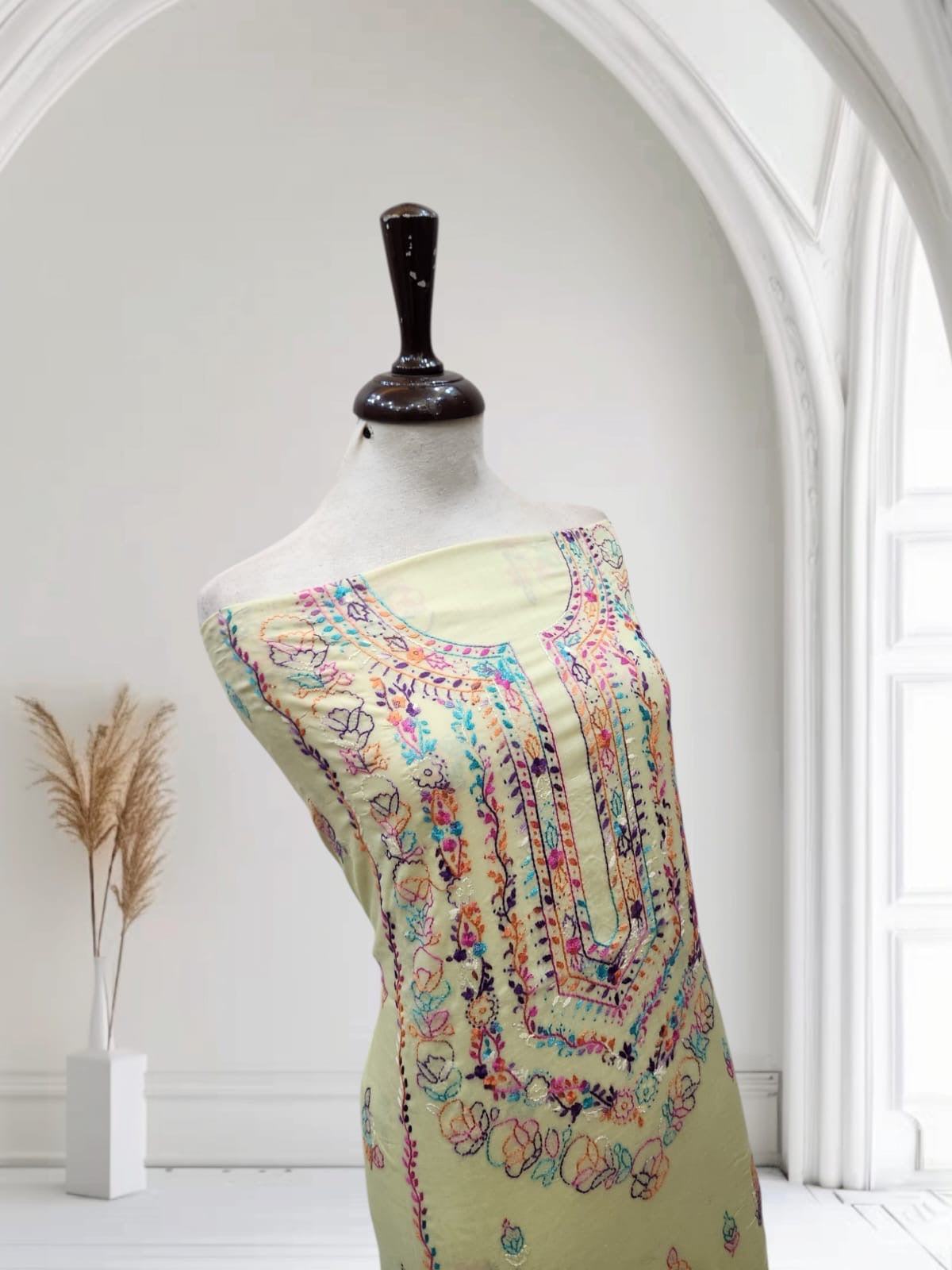 Master piece lawn hand embroidered shirt