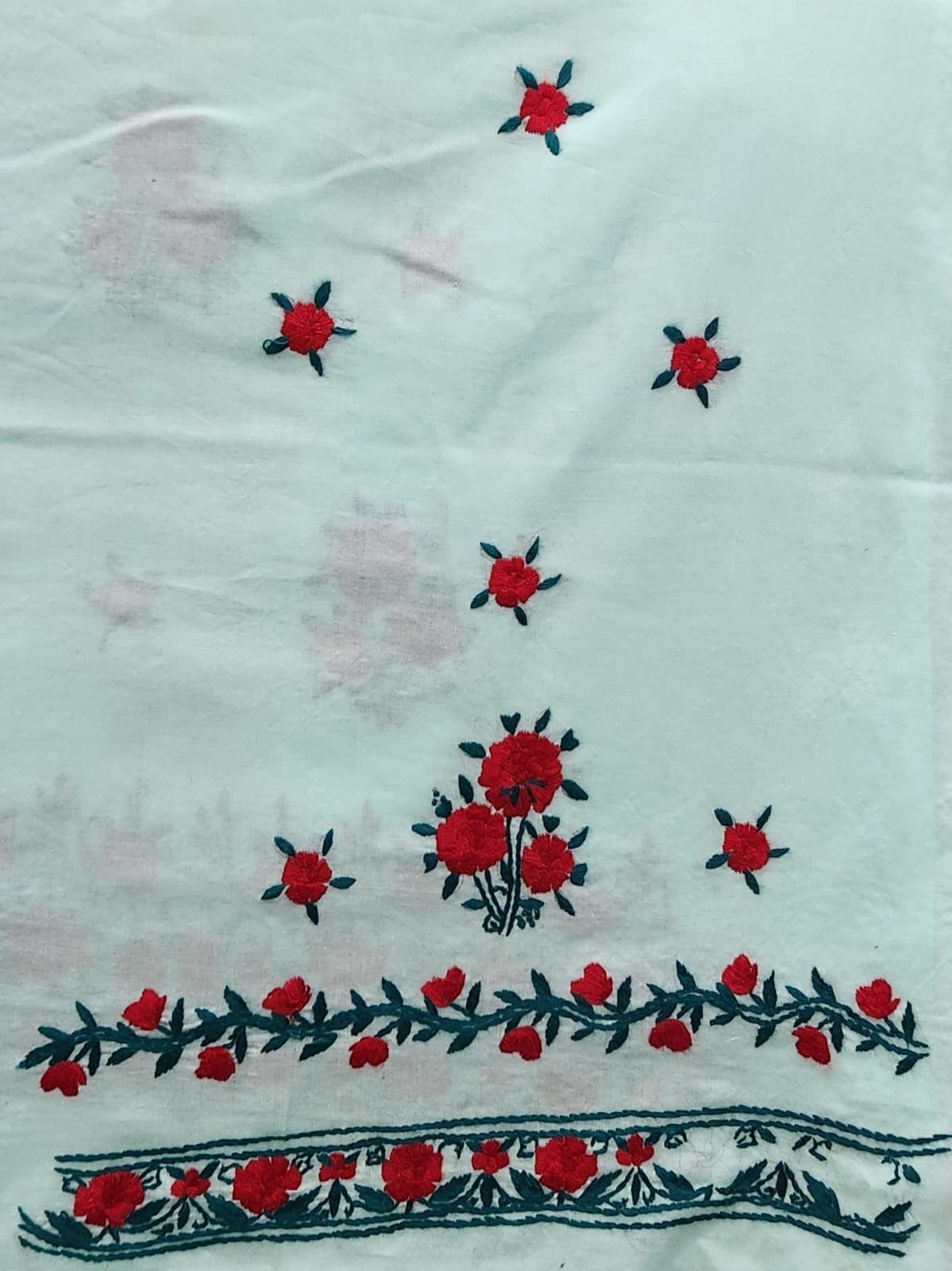 Lawn hand embroidered shirt