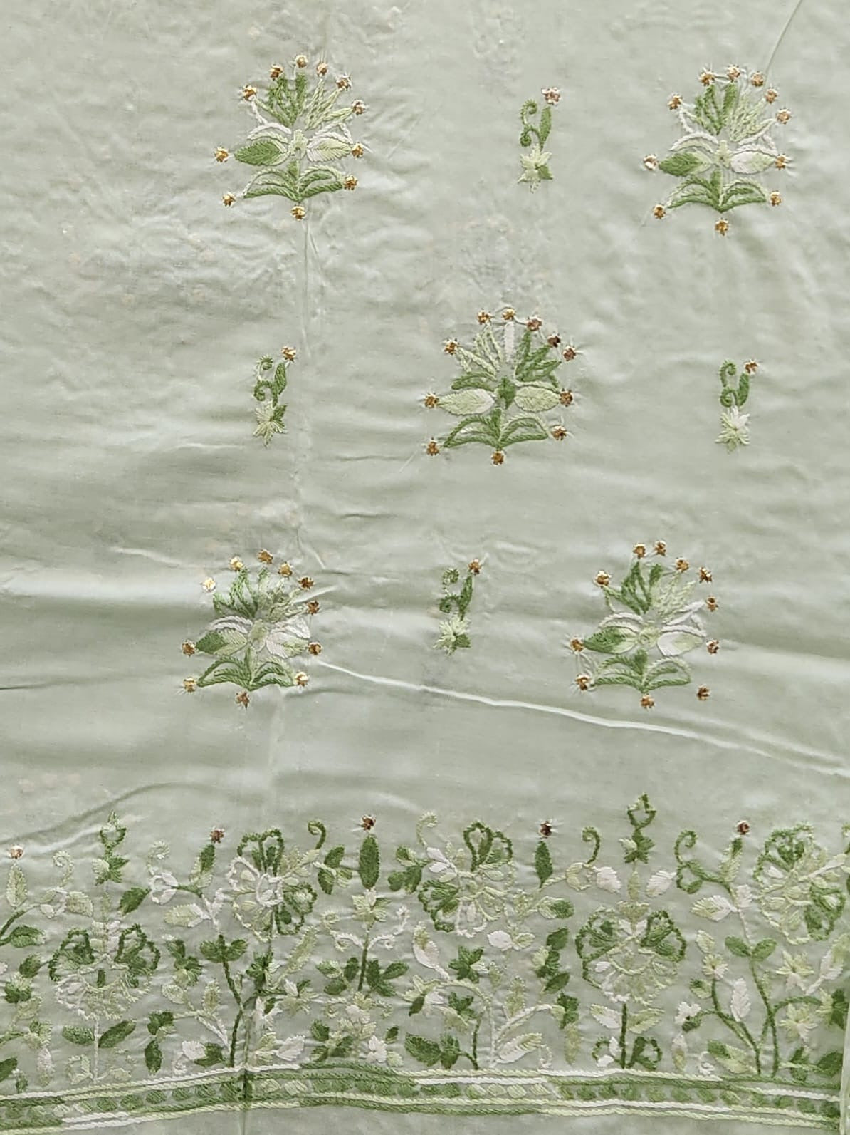 Mukesh lawn hand embroidered shirt
