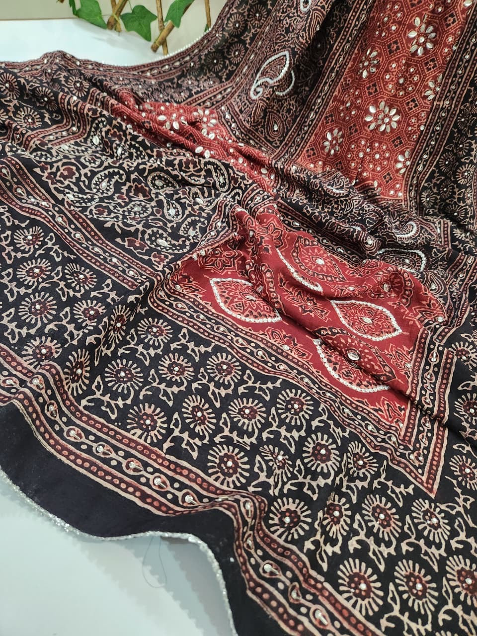 Lawn Natural dyed adda work long dupatta