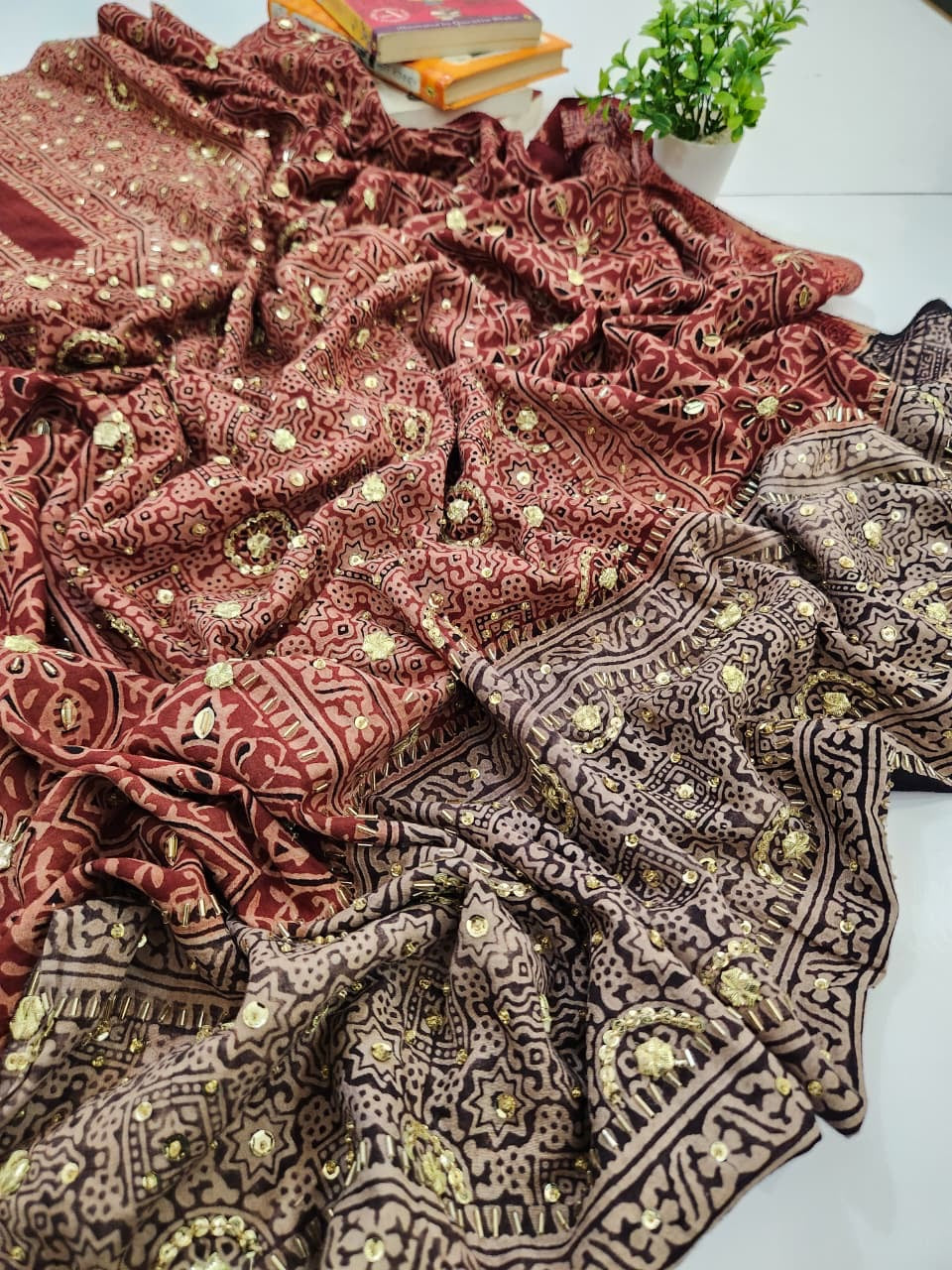 Lawn Natural Dyed Shirt With Adda Work