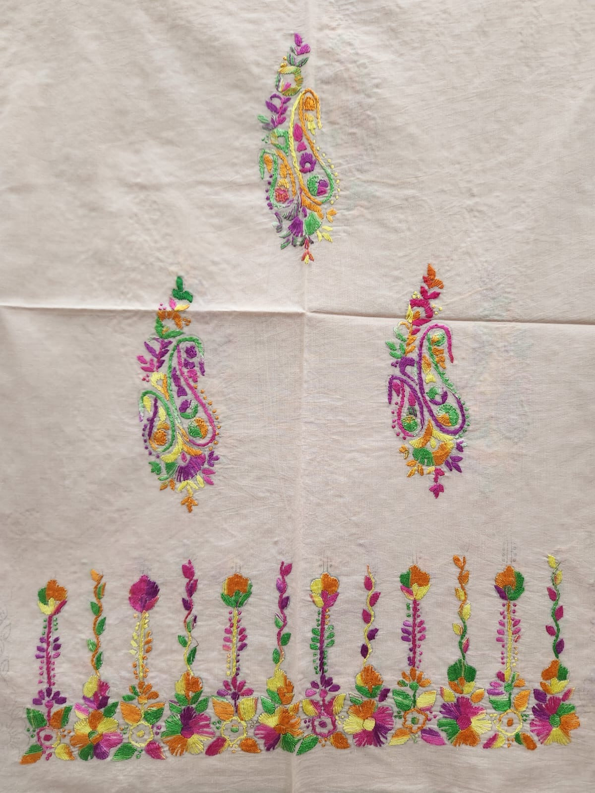 Branded lawn hand embroidered shirt