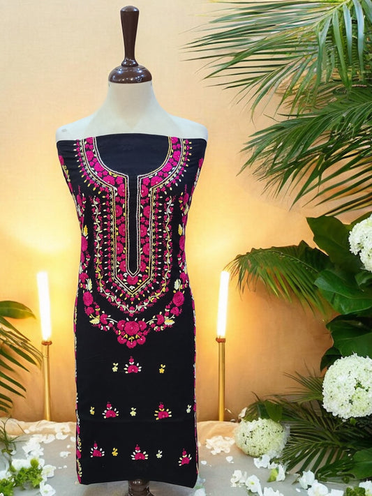 Heavy Embroidered Shirt Black