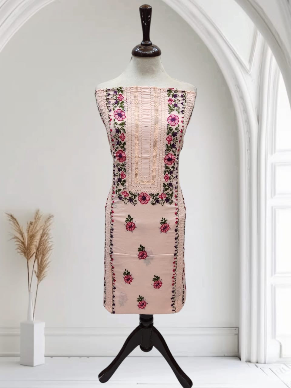 Tarkashi lawn hand embroidered shirt