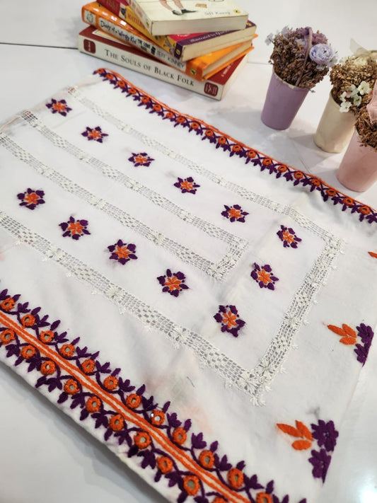 Tarkashi lawn hand embroidered shirt