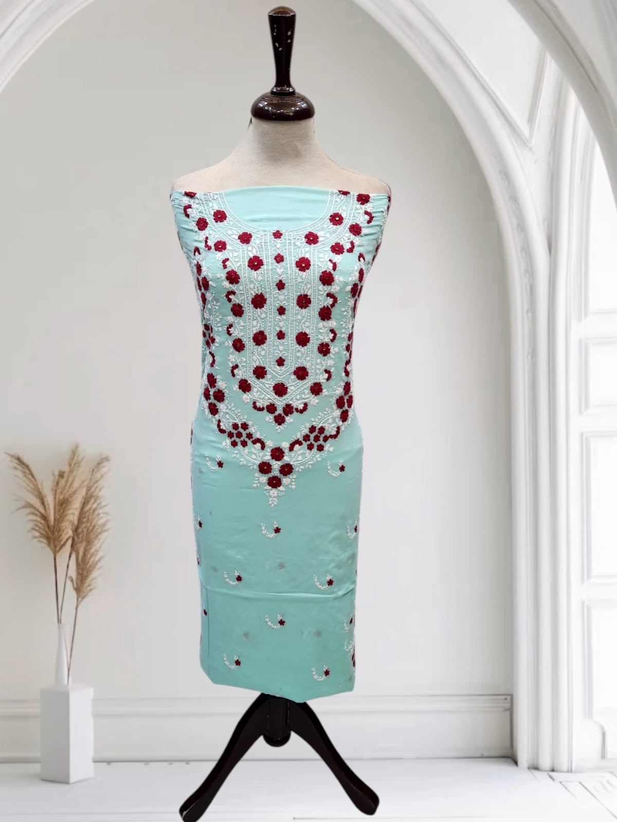 Premium style lawn hand embroidered shirt