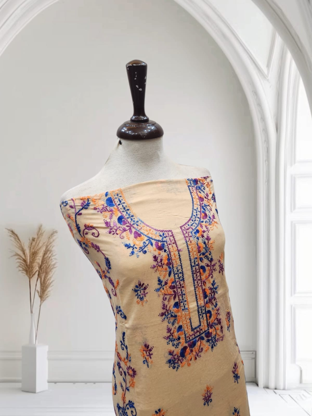 Budget lawn hand embroidered shirt