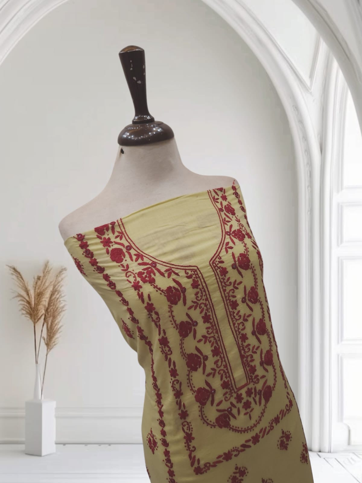 Budget lawn hand embroidered shirt