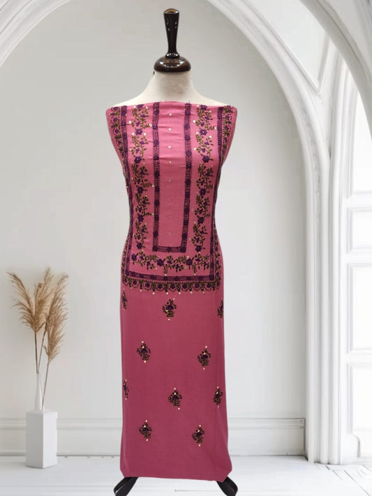 2pc Marina Tarkashi with Mukesh & Thread work
