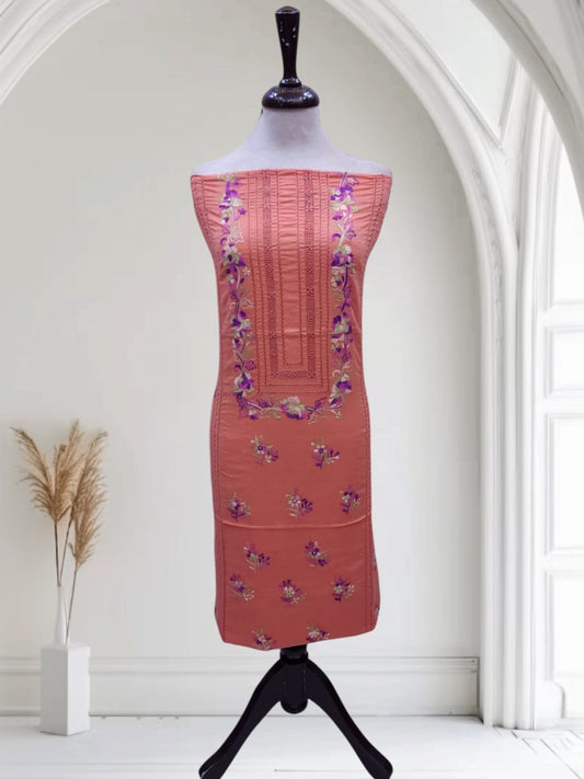 Tarkashi lawn hand embroidered shirt