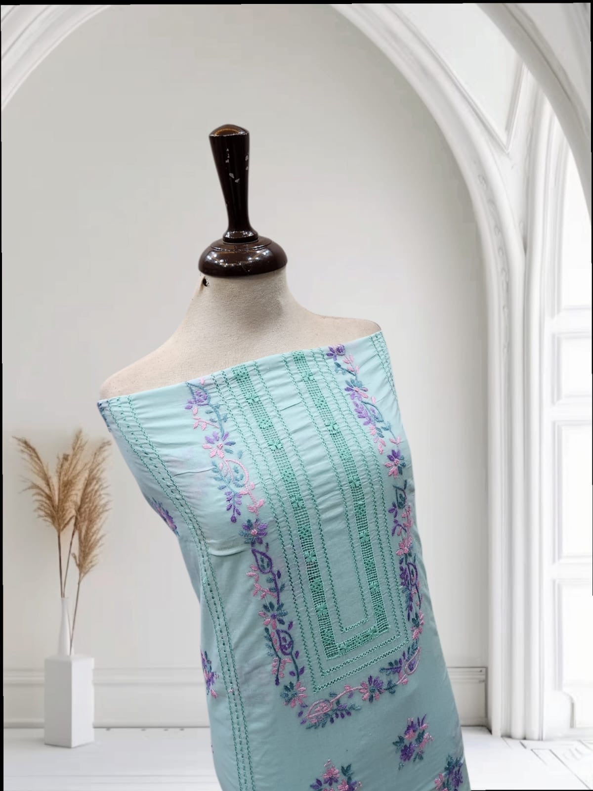 Tarkashi lawn hand embroidered shirt