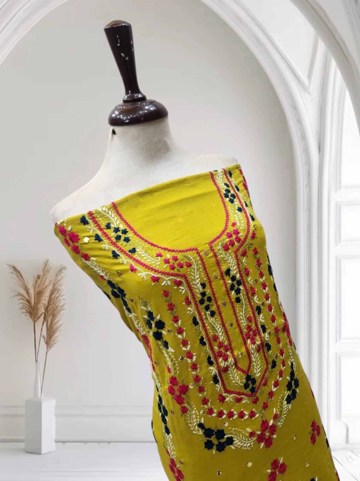 Premium lawn shirt with mukesh