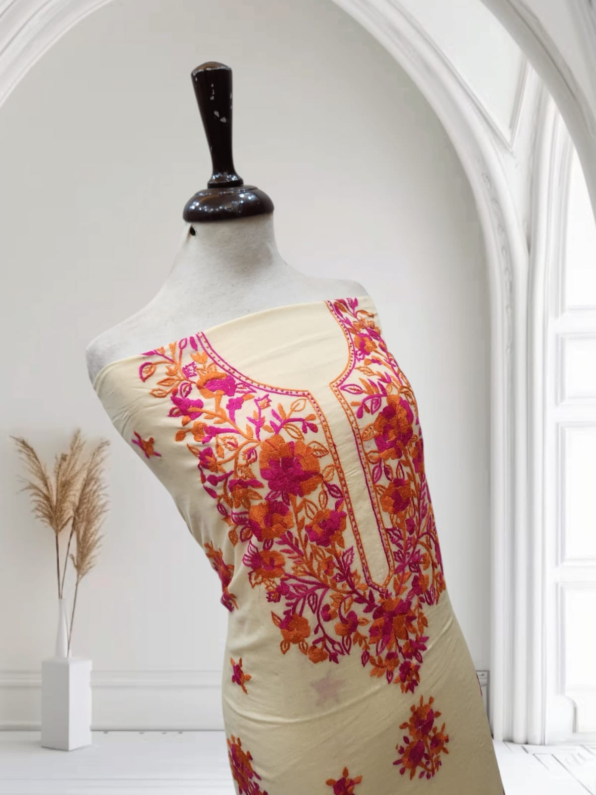 Lawn hand embroidered shirt