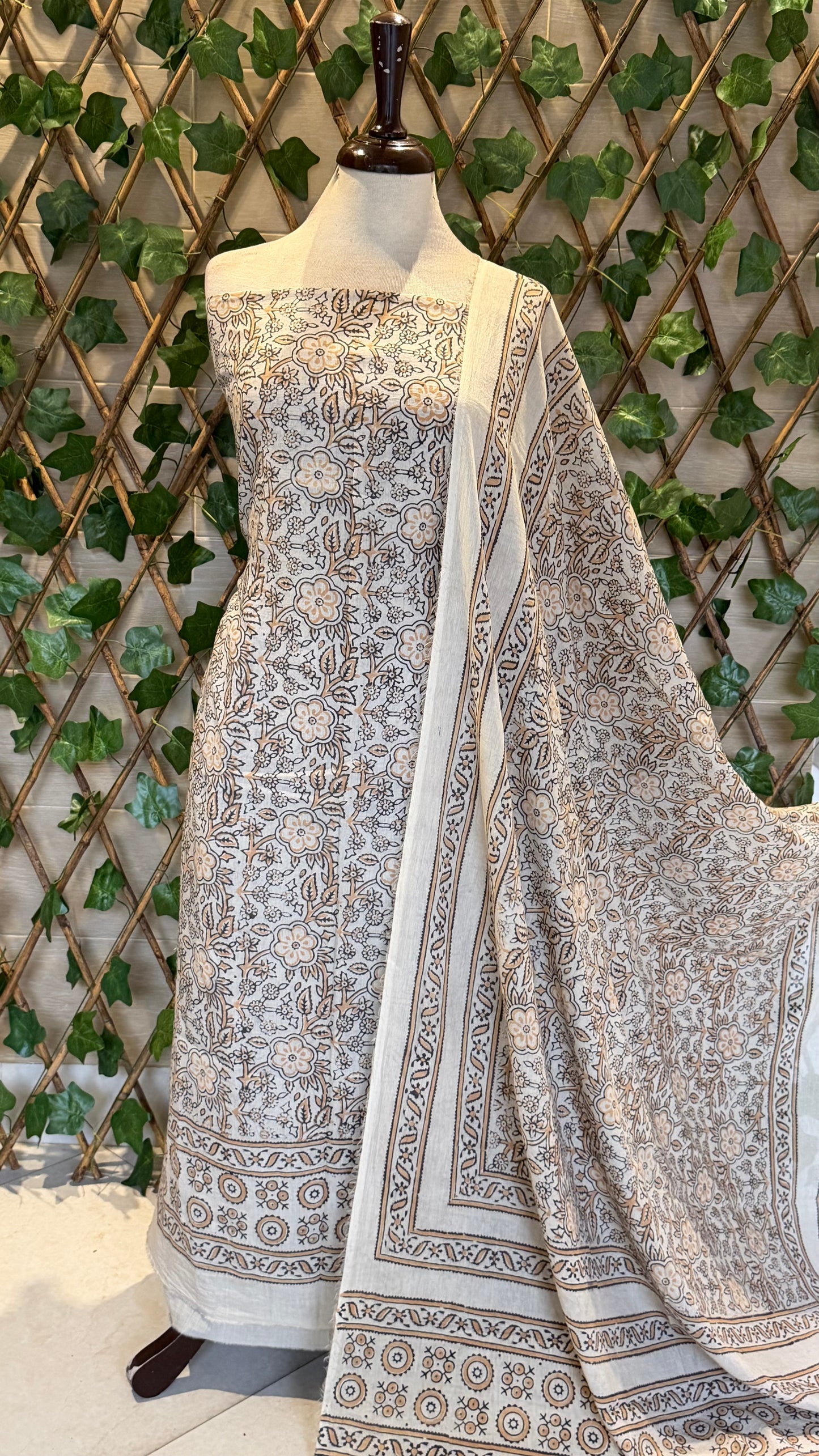 Lawn natural dyed Shirt and dupatta