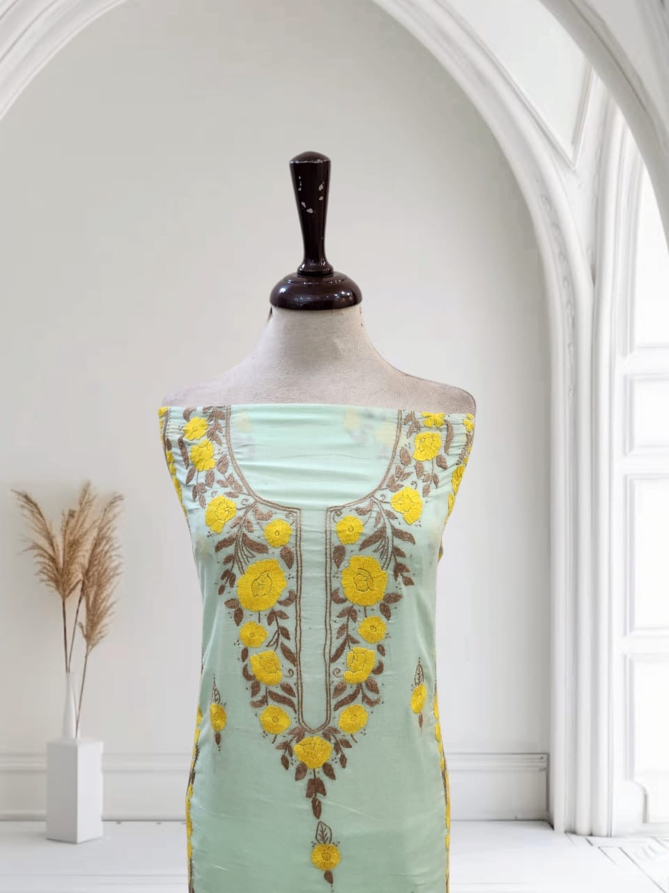 Lawn hand embroidered shirt