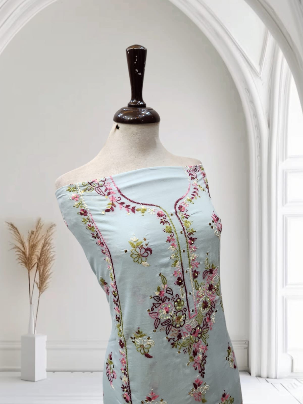 Mukesh lawn hand embroidered shirt