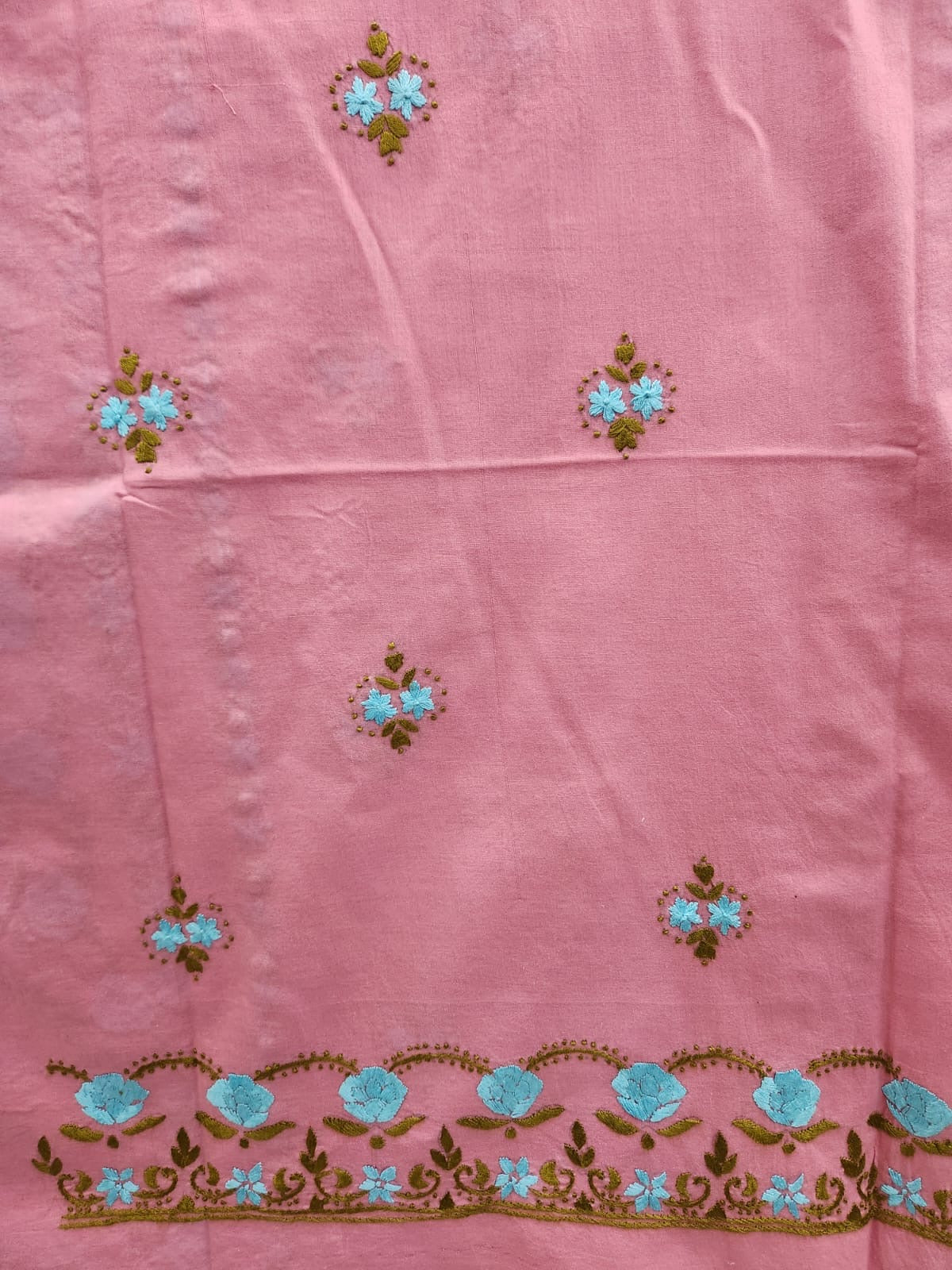 Budget friendly lawn hand embroidered shirt