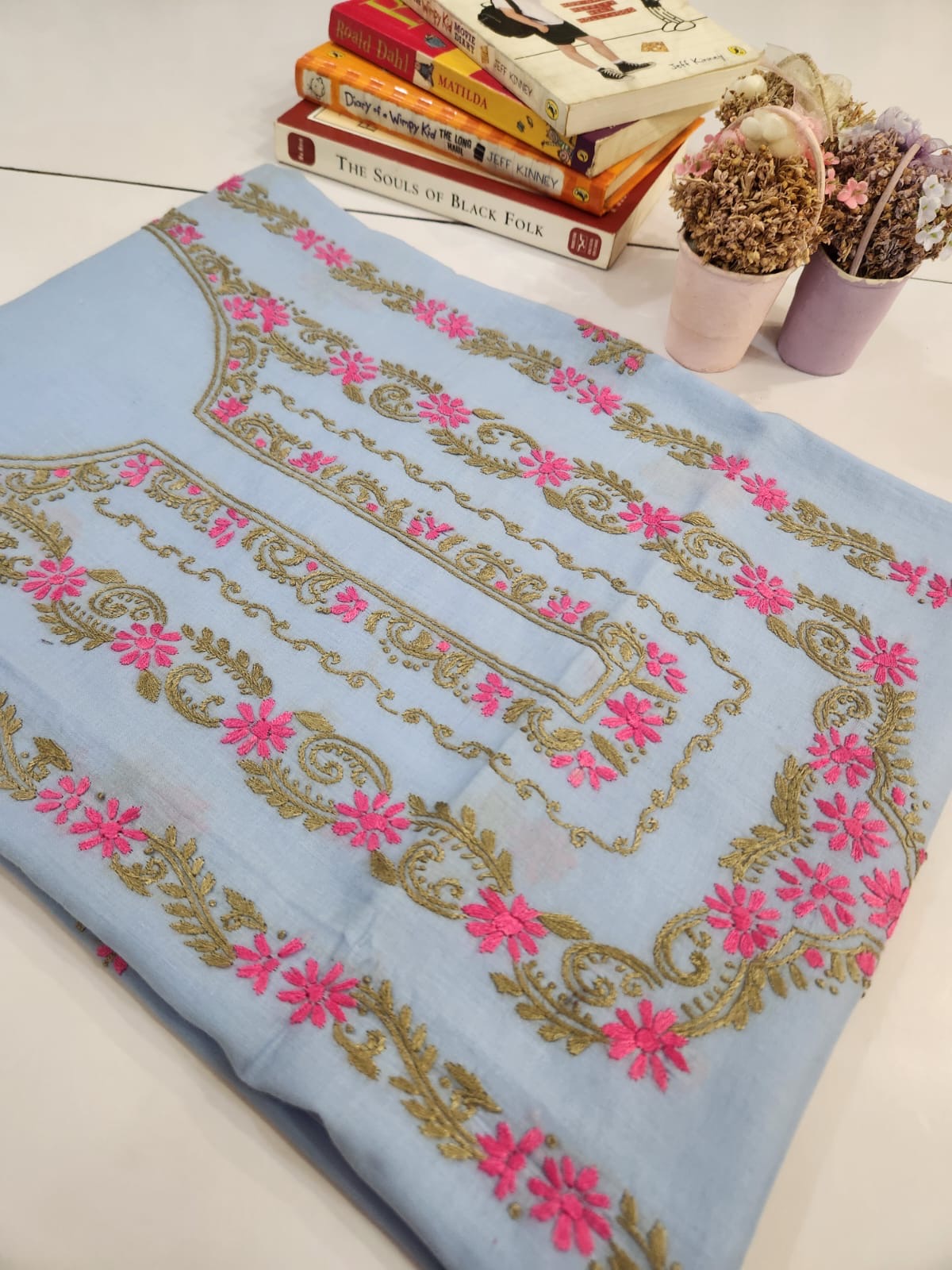 Lawn hand embroidered shirt