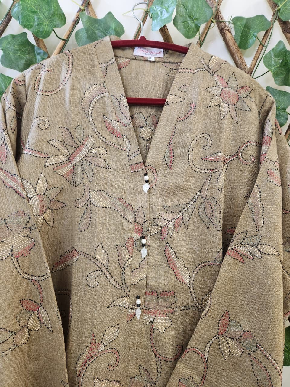 Pashmina kantha kurta size XL