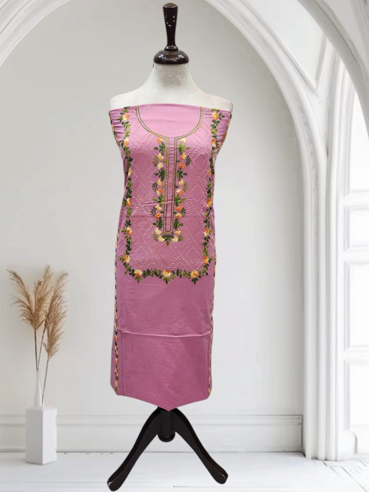 French knots new restock lawn hand Embroidered shirt