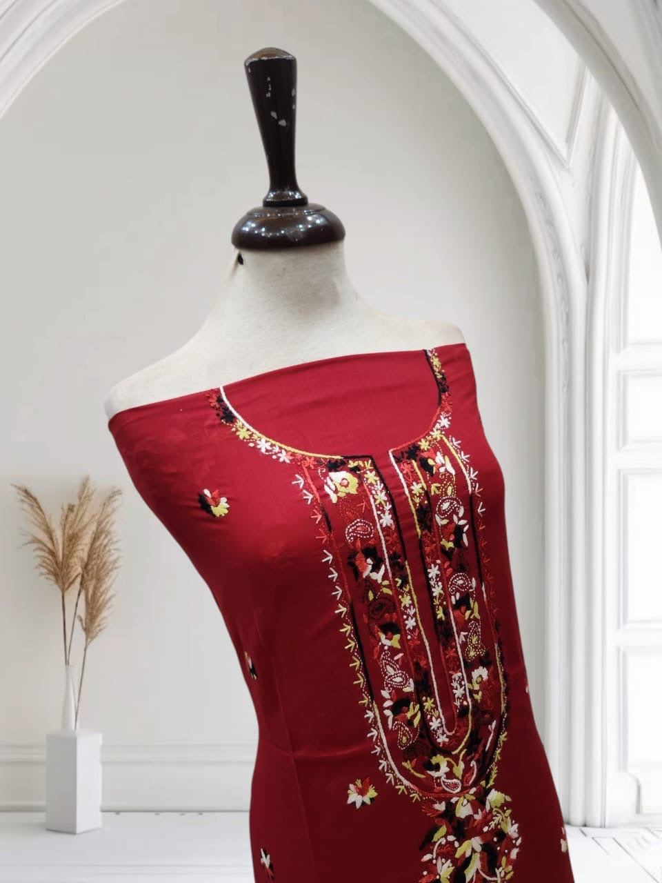 Lawn hand embroidered shirt