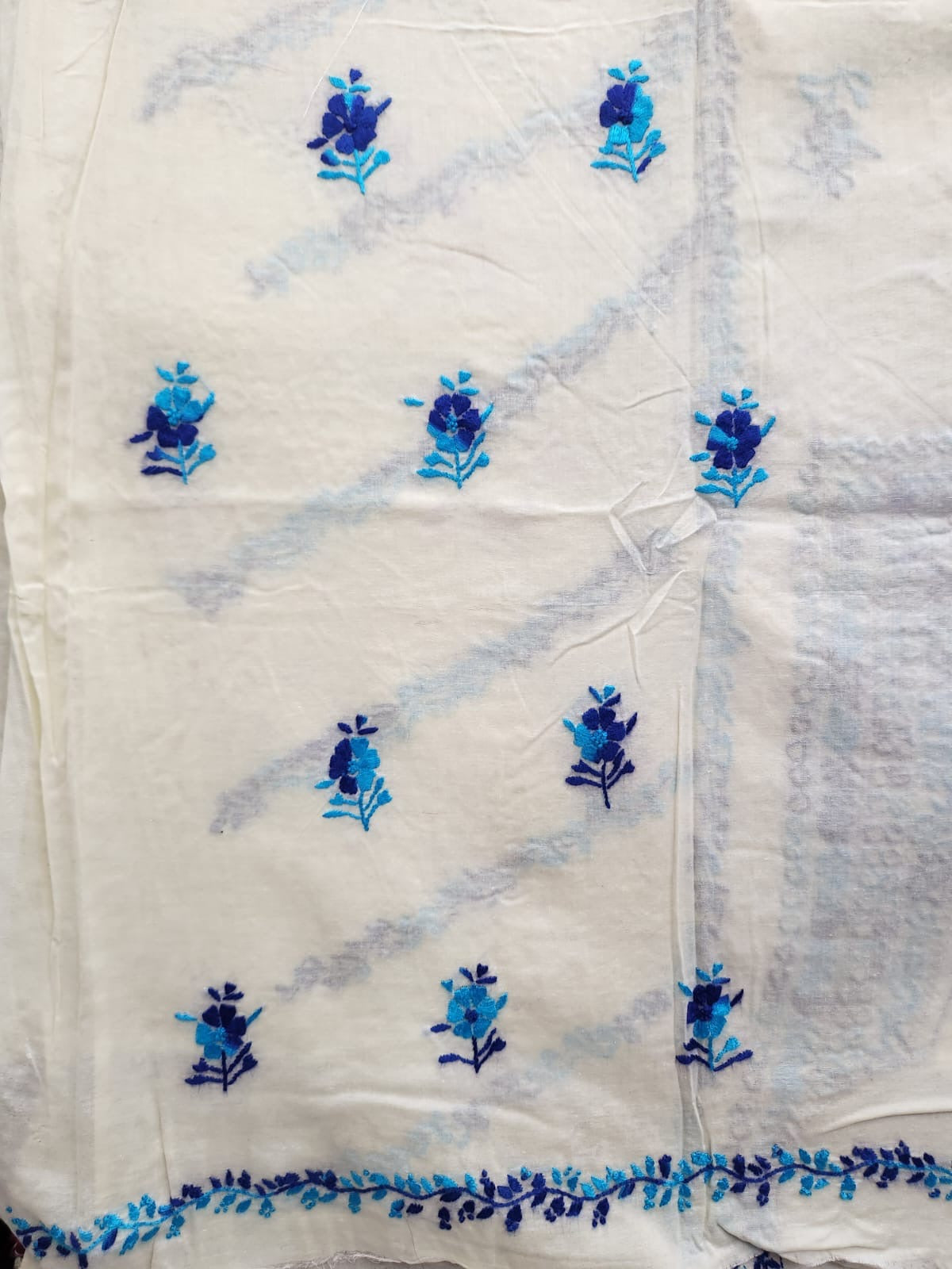 Lawn hand Embroidered shirt different pattern