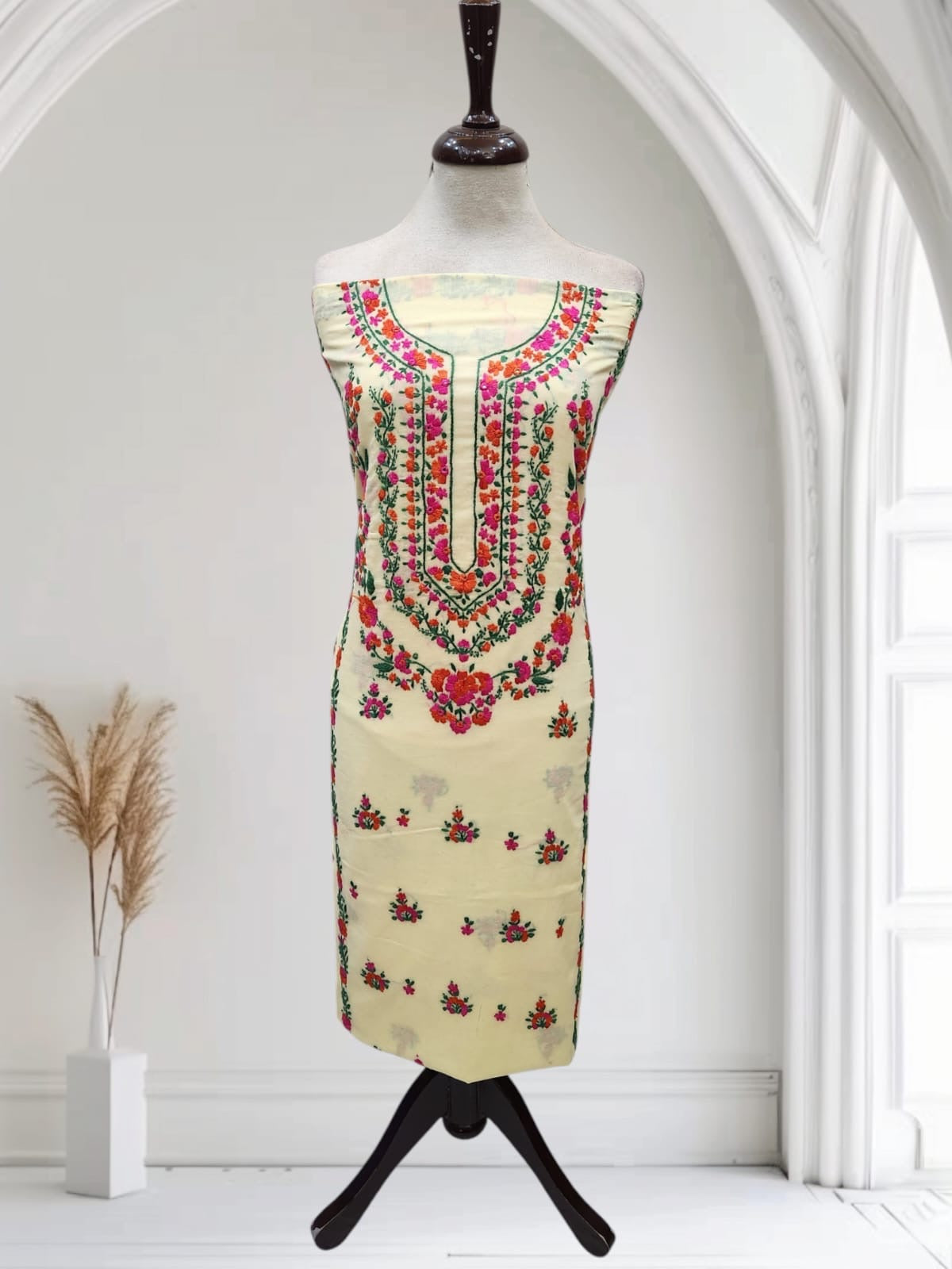 Lawn hand embroidered shirt