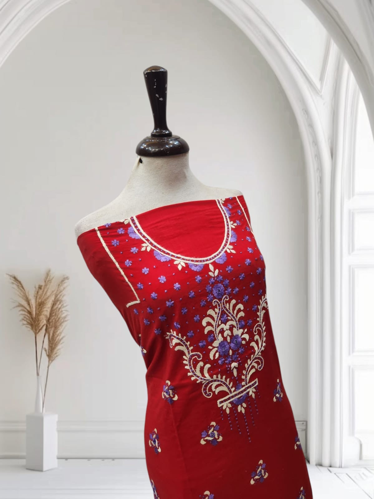 Lawn hand embroidered shirt