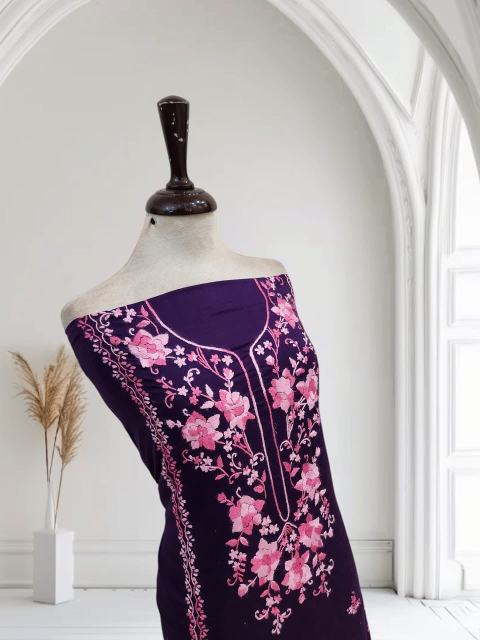 Most beautiful lawn hand embroidered shirt