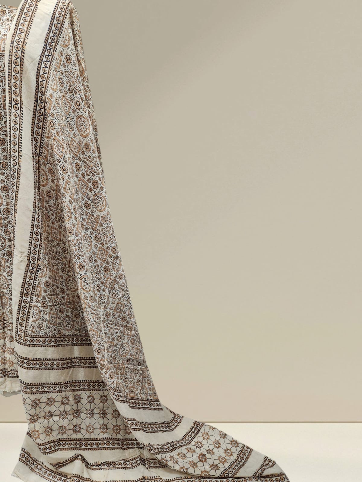 Raw silk Natural dyed 2pc