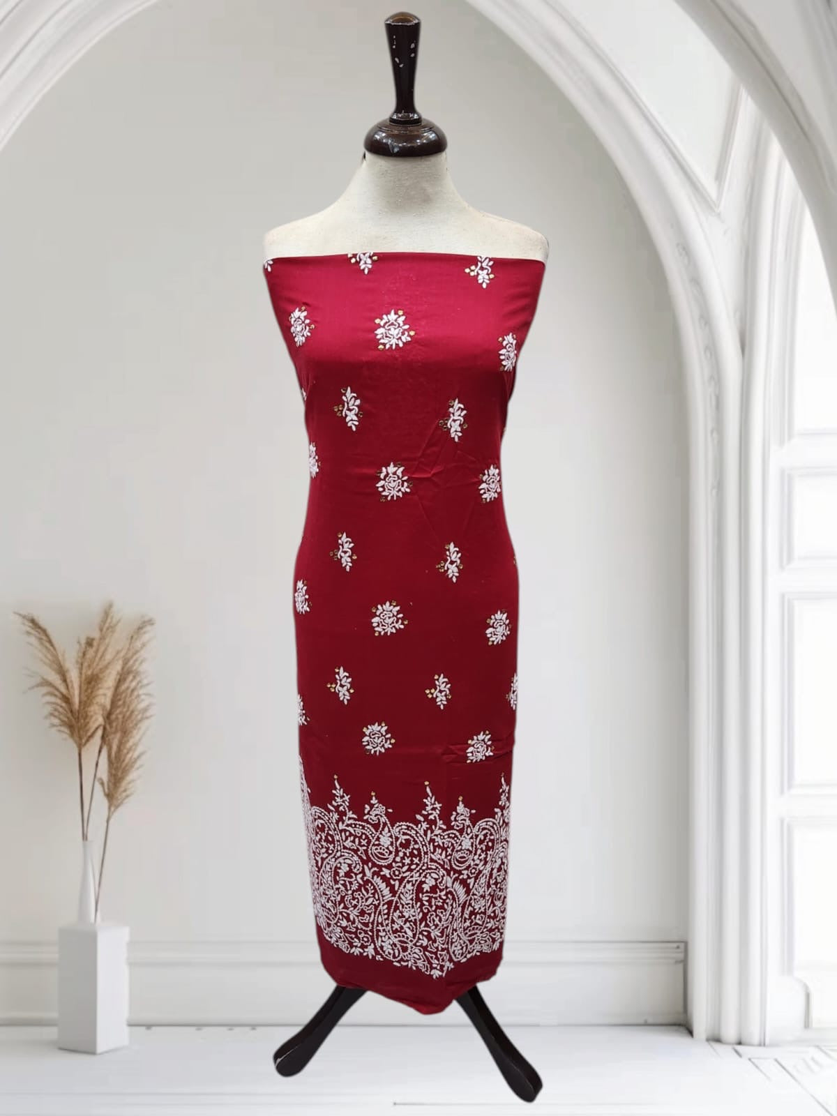 Chikankari mukesh lawn shirt