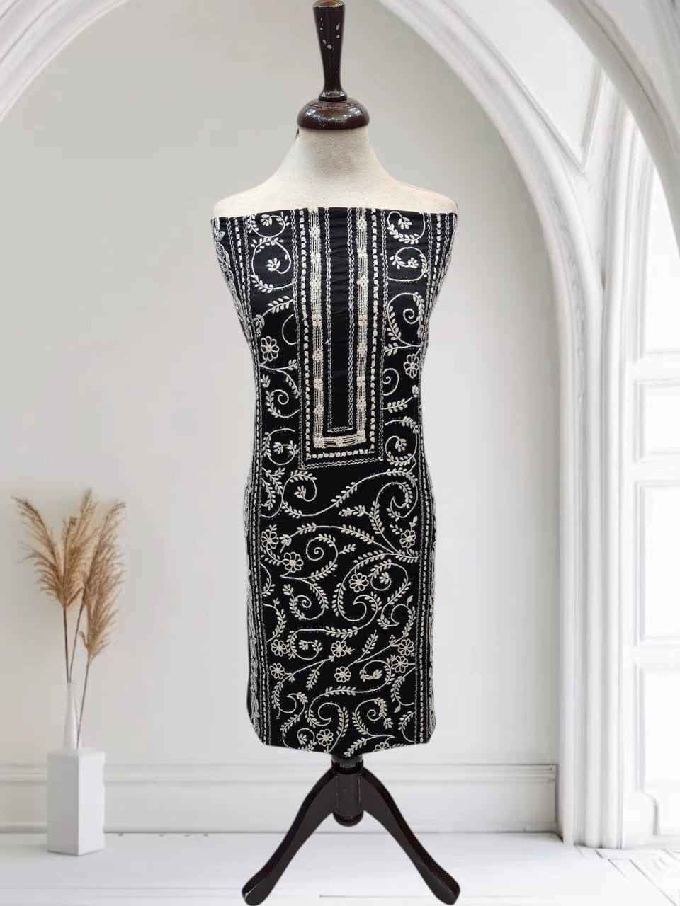 Tarkashi lawn hand embroidered jaal shirt