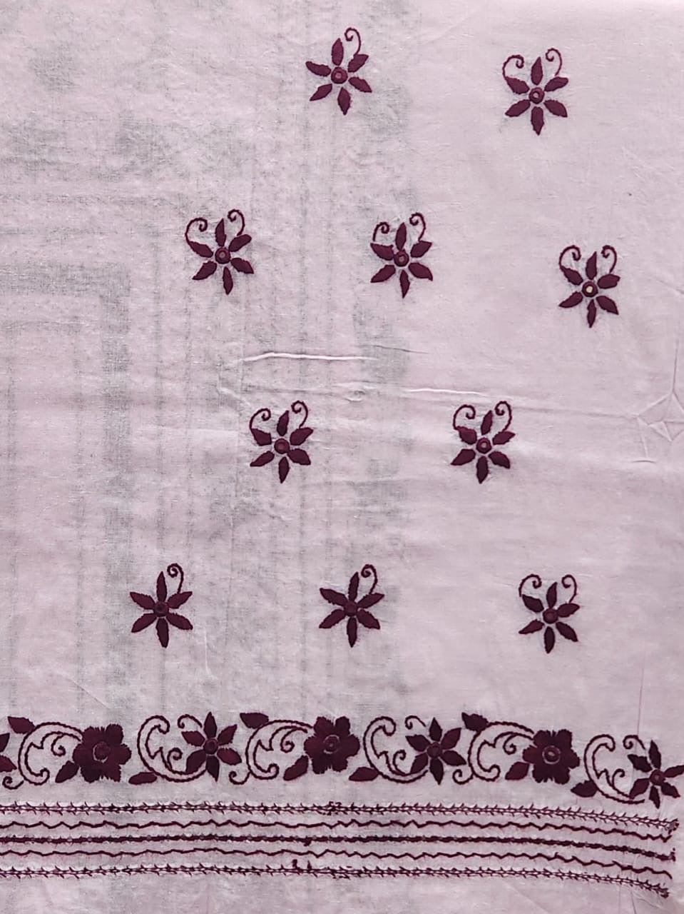 Tarkashi lawn hand embroidered shirt