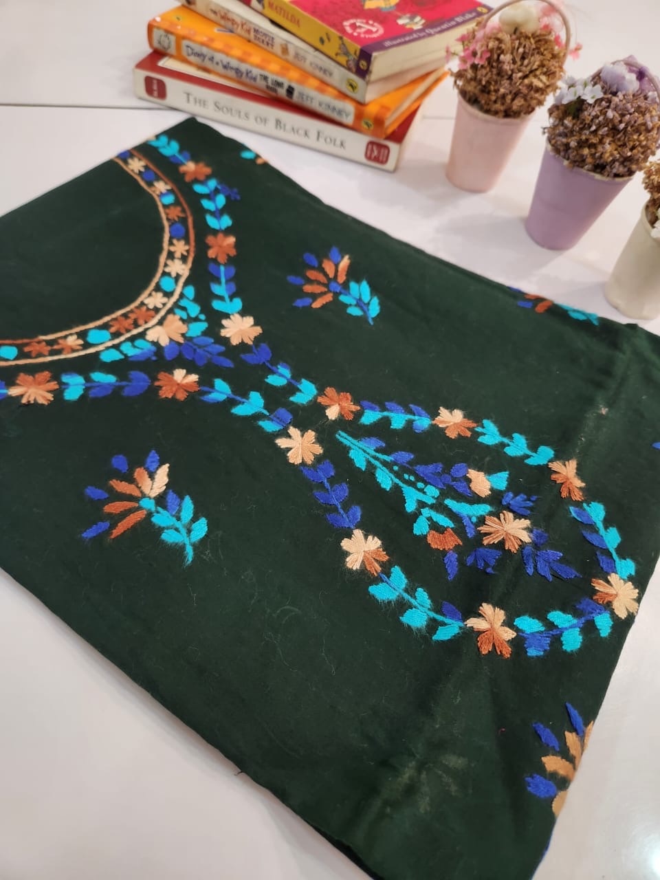 Lawn hand embroidered shirt