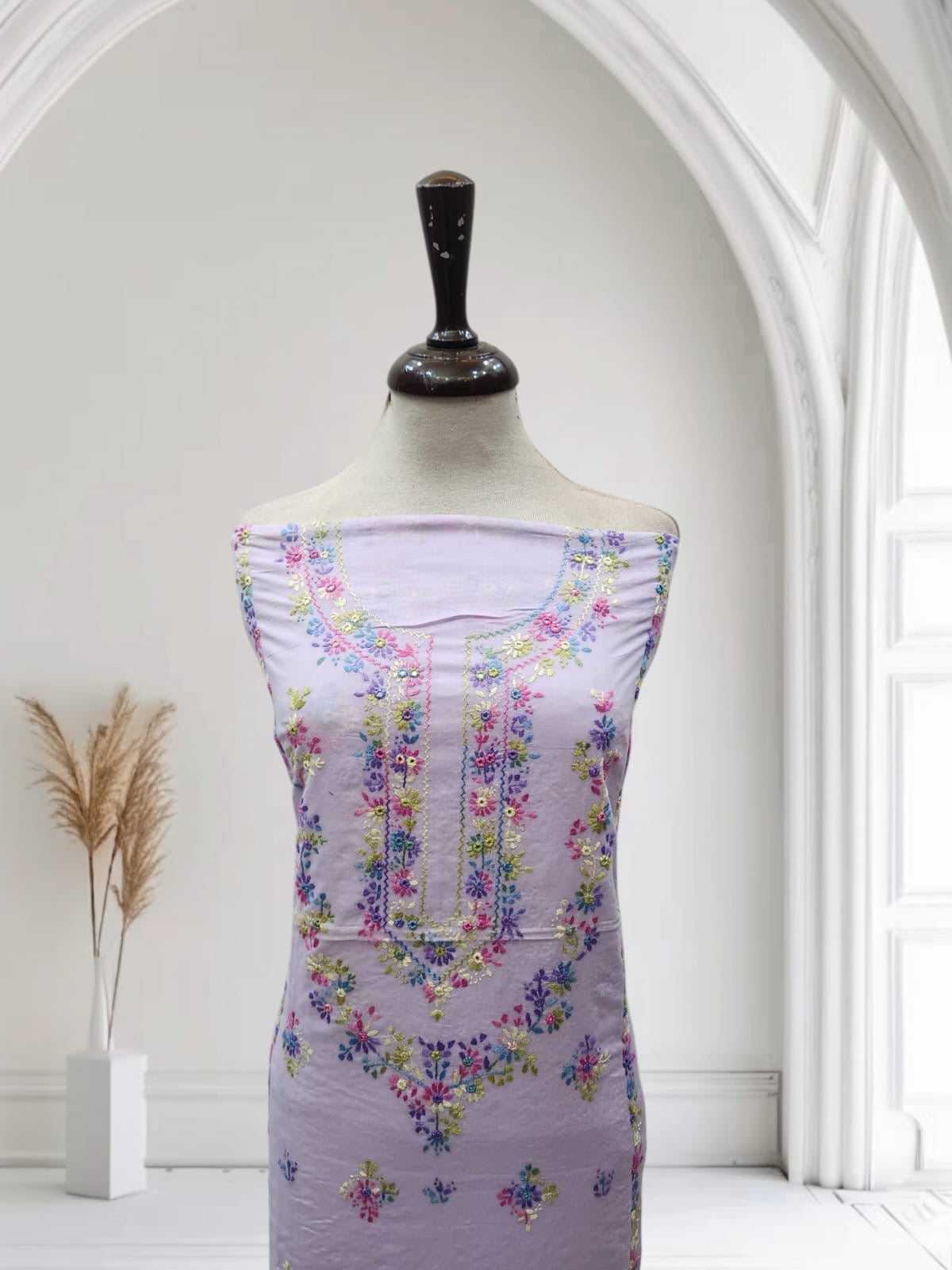 Lawn hand embroidered shirt