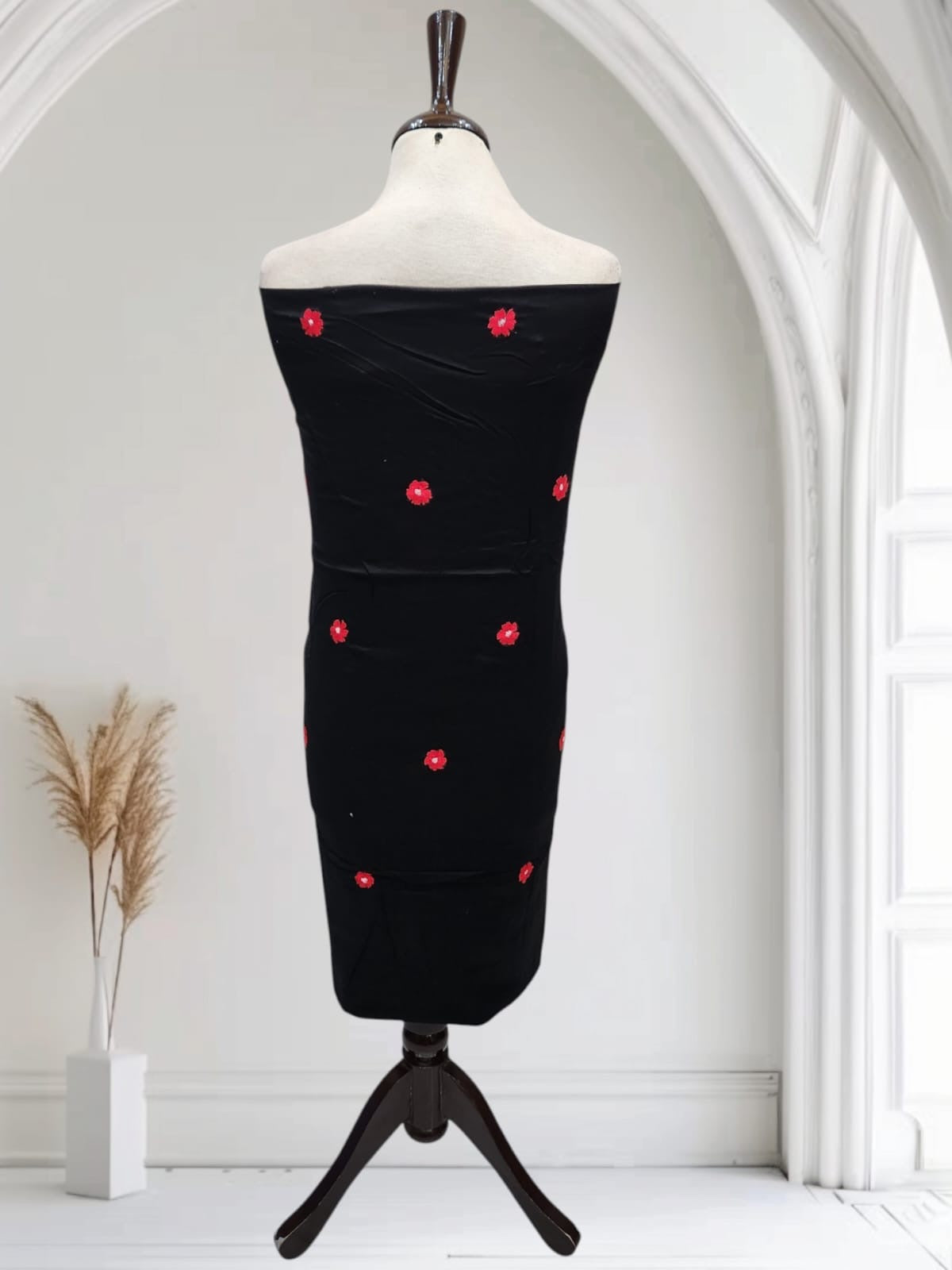 Budget friendly black beauty hand embroidered shirt