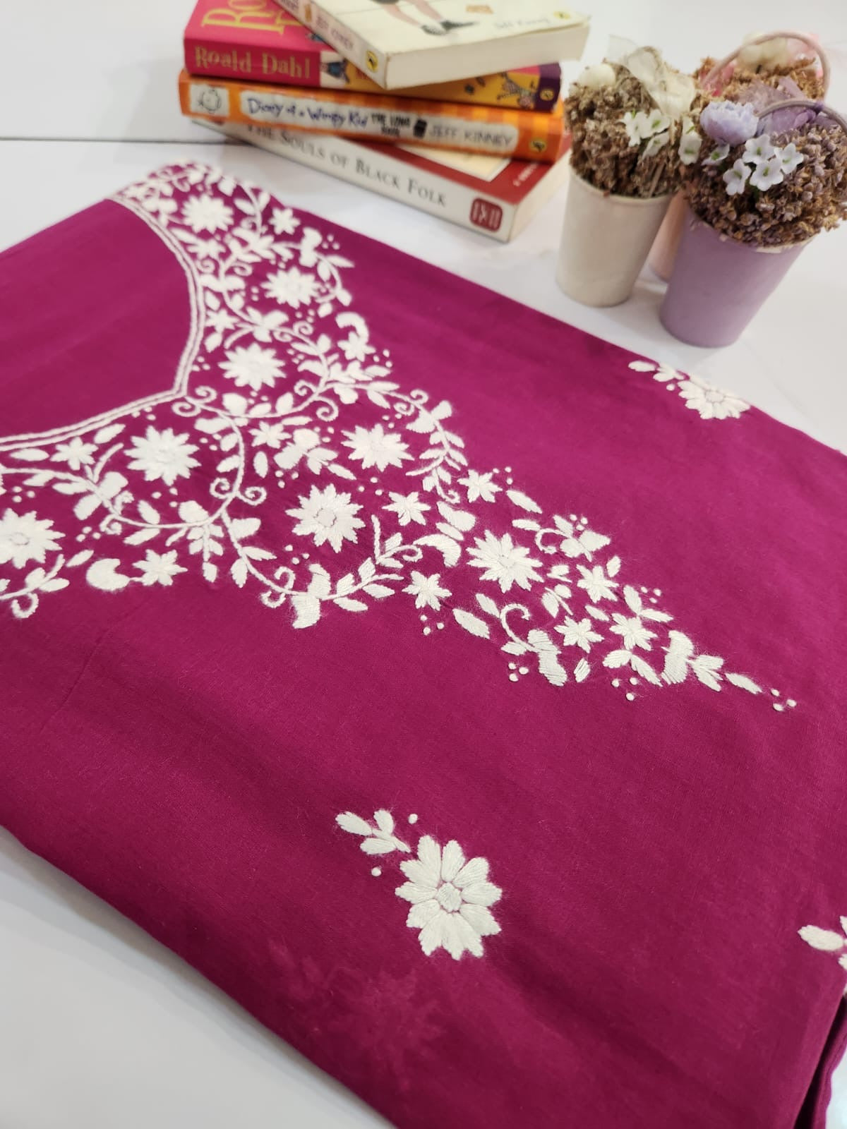 Lawn hand embroidered shirt