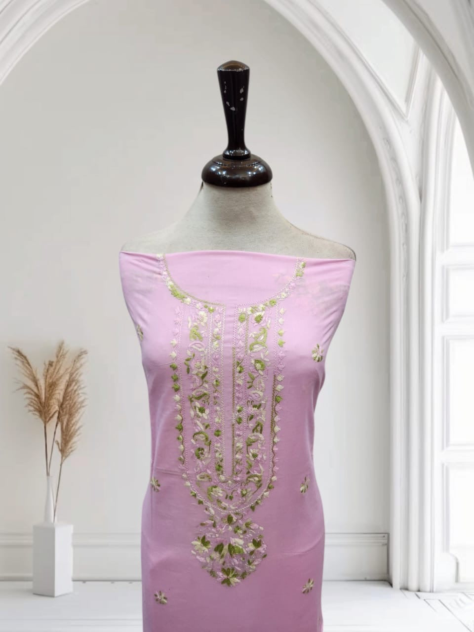 Lawn hand embroidered shirt