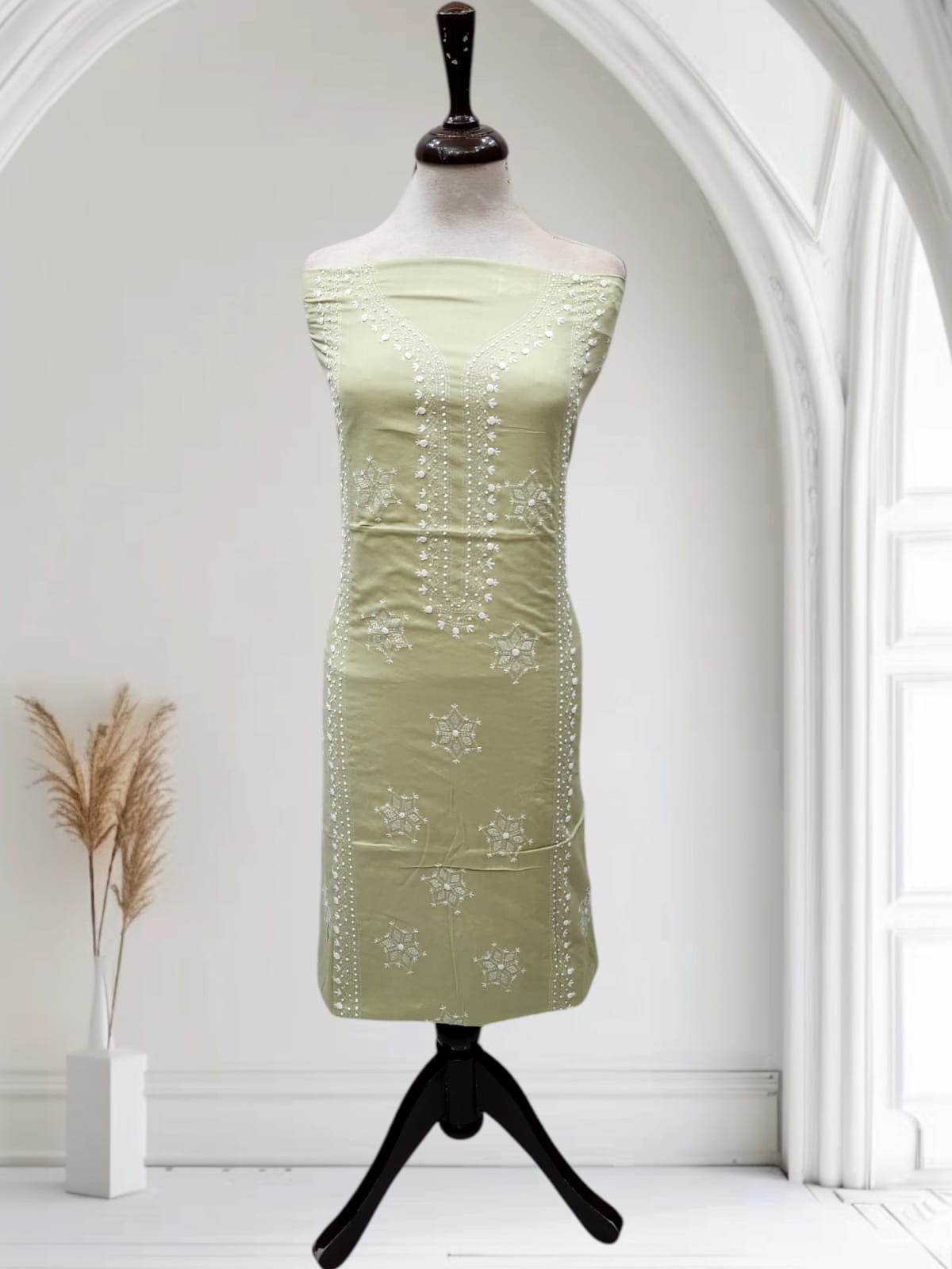 Kanthakari with bor lawn hand embroidered shirt
