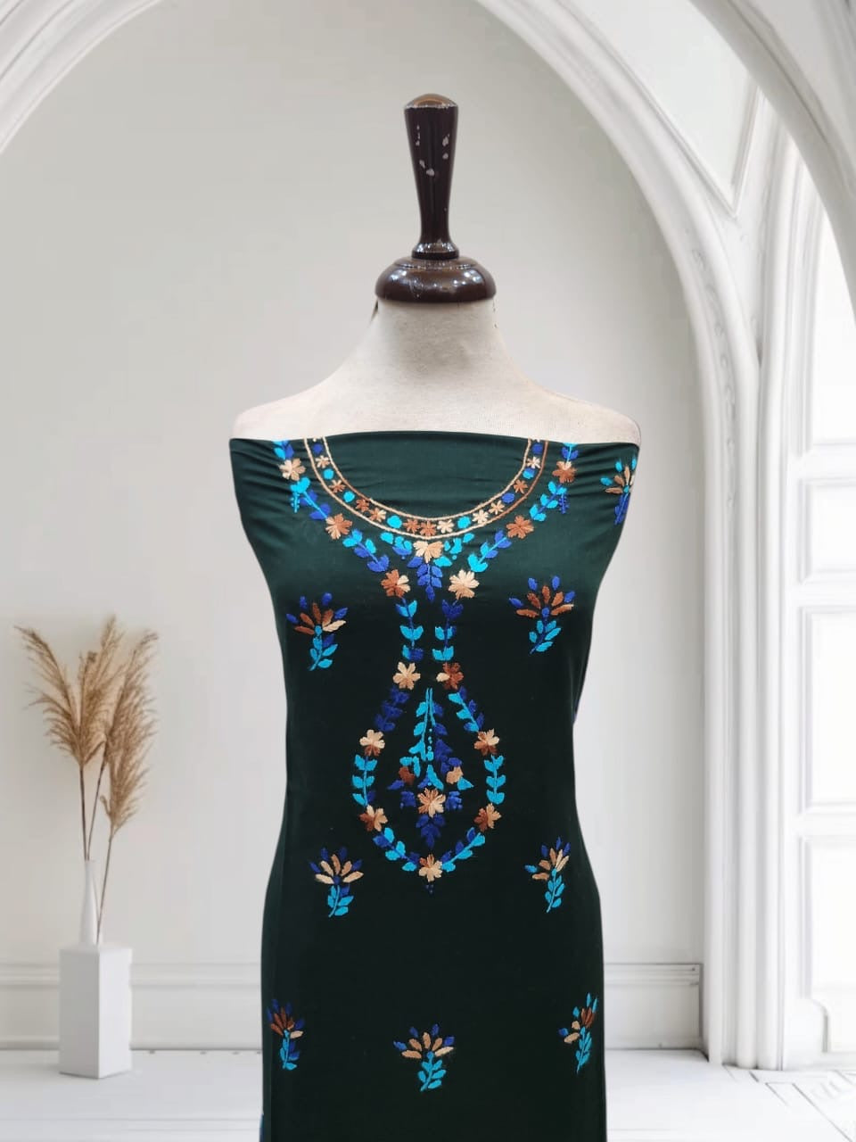 Lawn hand embroidered shirt