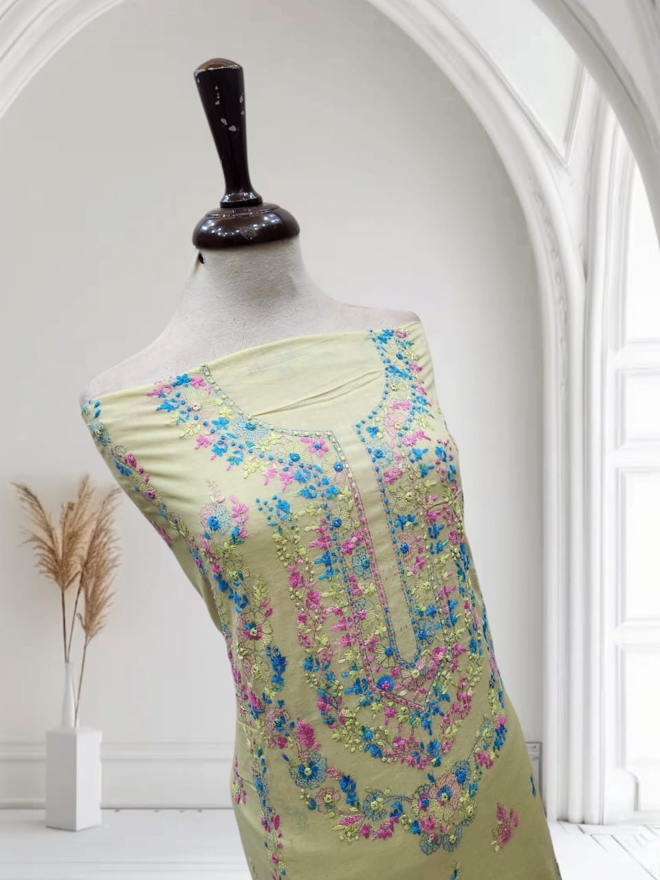 Lawn hand embroidered shirt