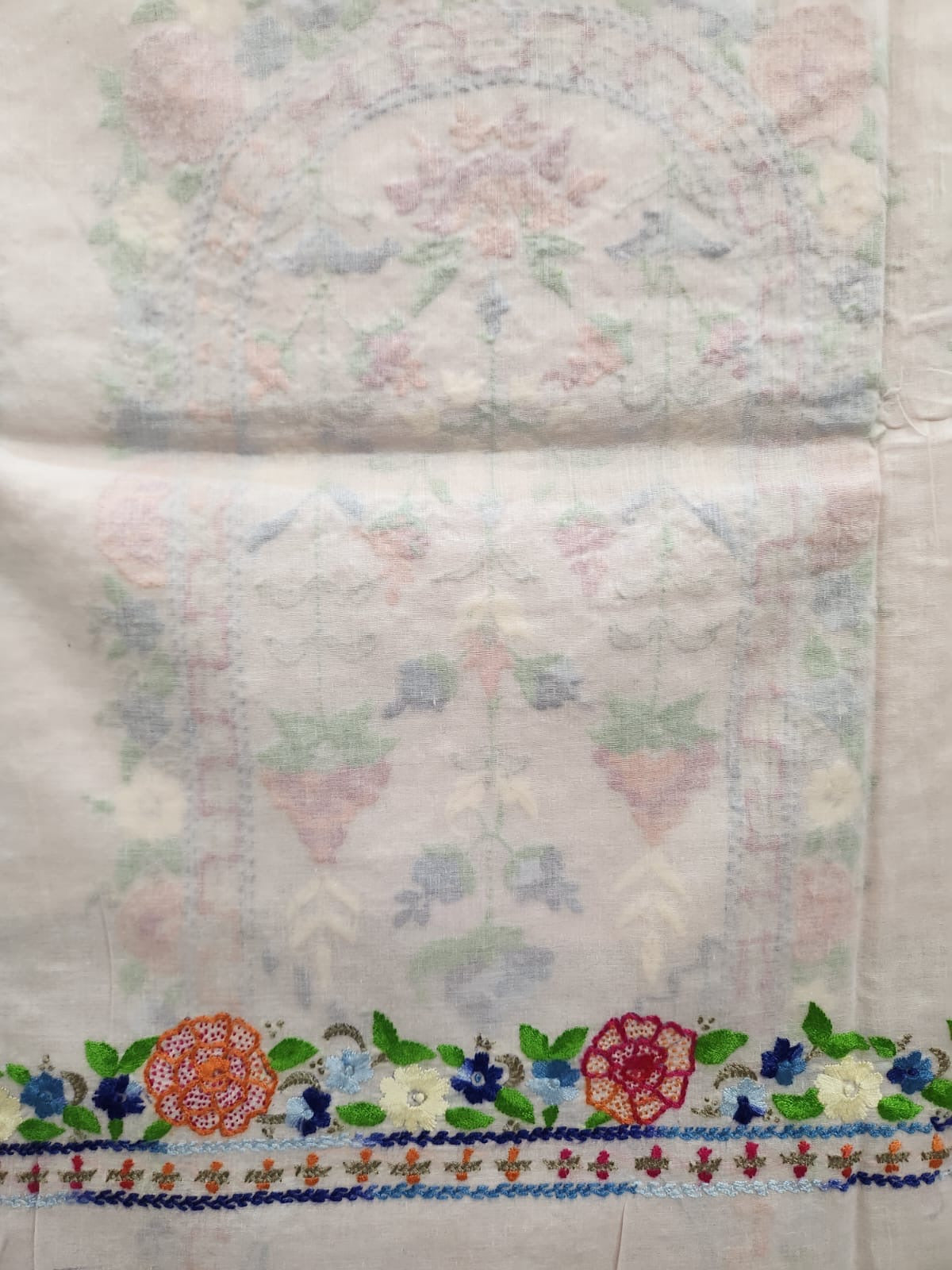 Branded lawn hand embroidered shirt
