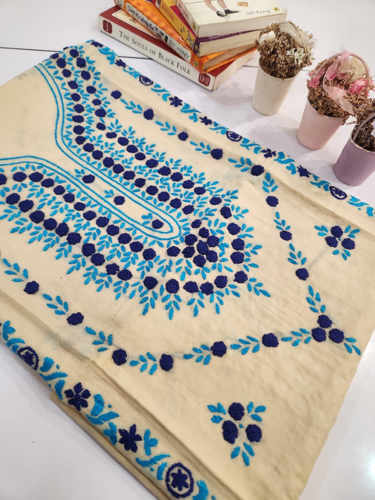 Lawn hand embroidered shirt