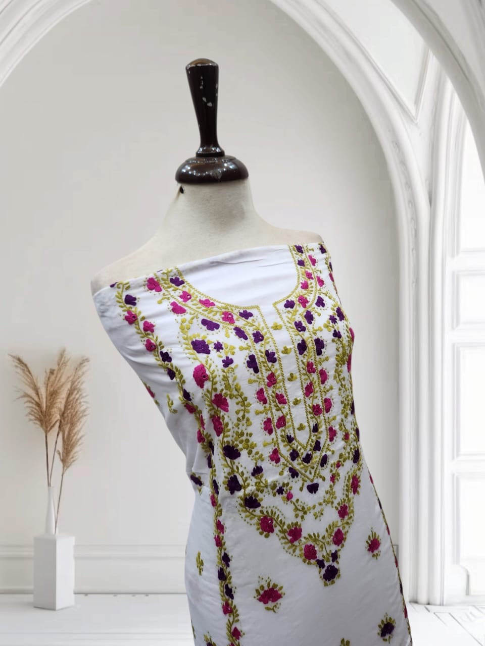 Lawn hand embroidered shirt