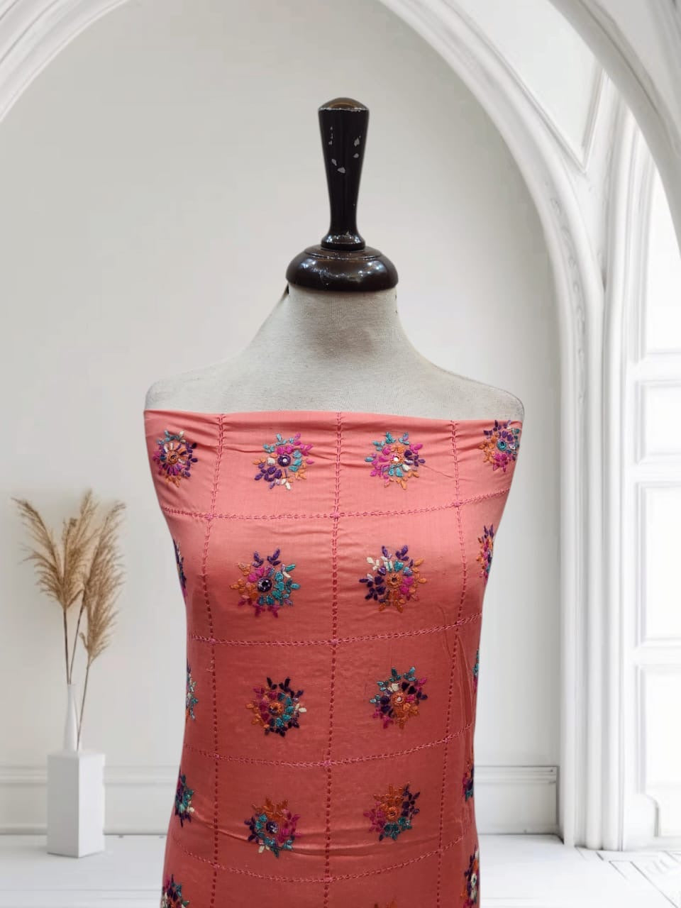 Tarkashi lawn hand embroidered shirt
