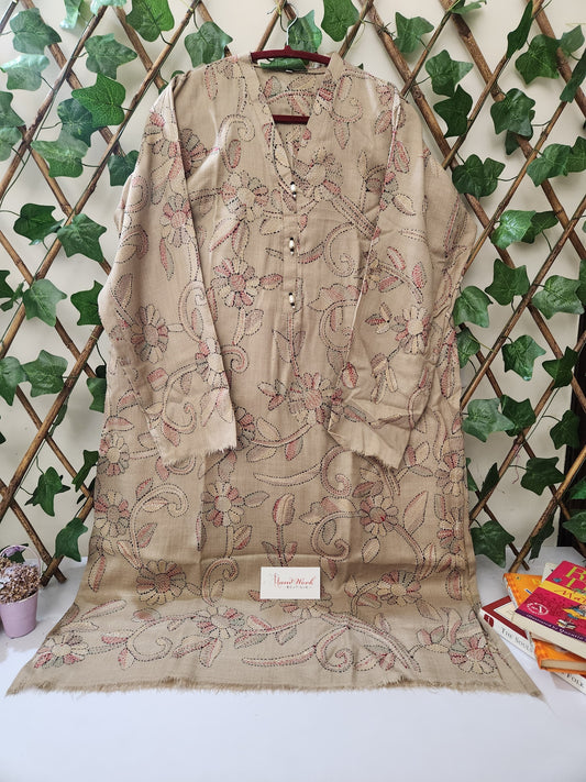 Pashmina kanthakari kurta size xl