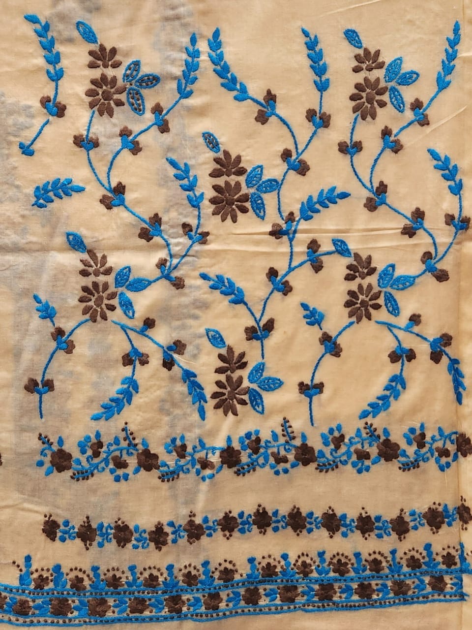 Lawn hand embroidered heavy embroidered sleeve shirt