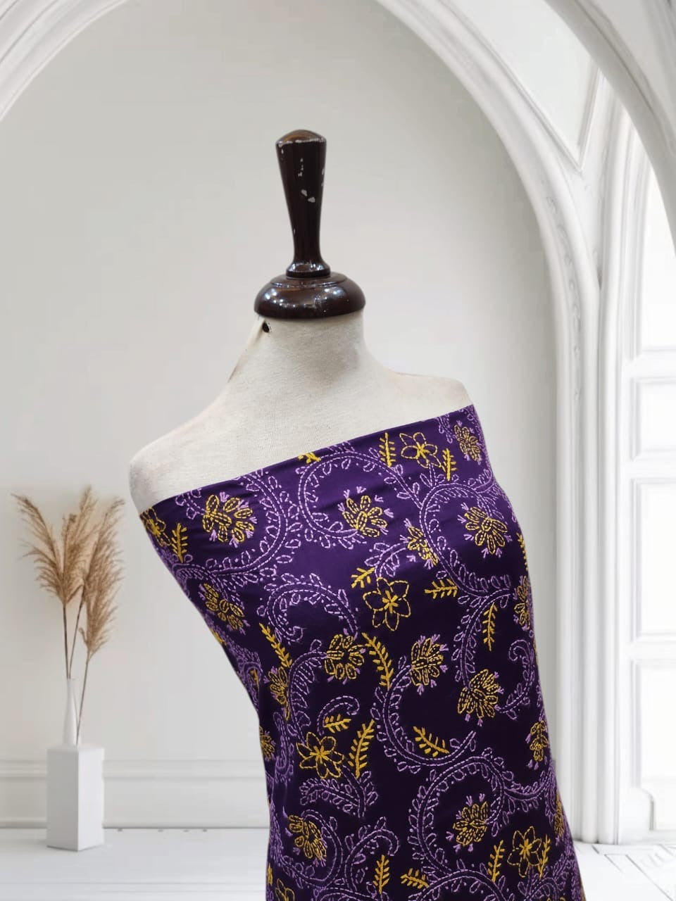 Lawn hand Embroidered Jaal shirt