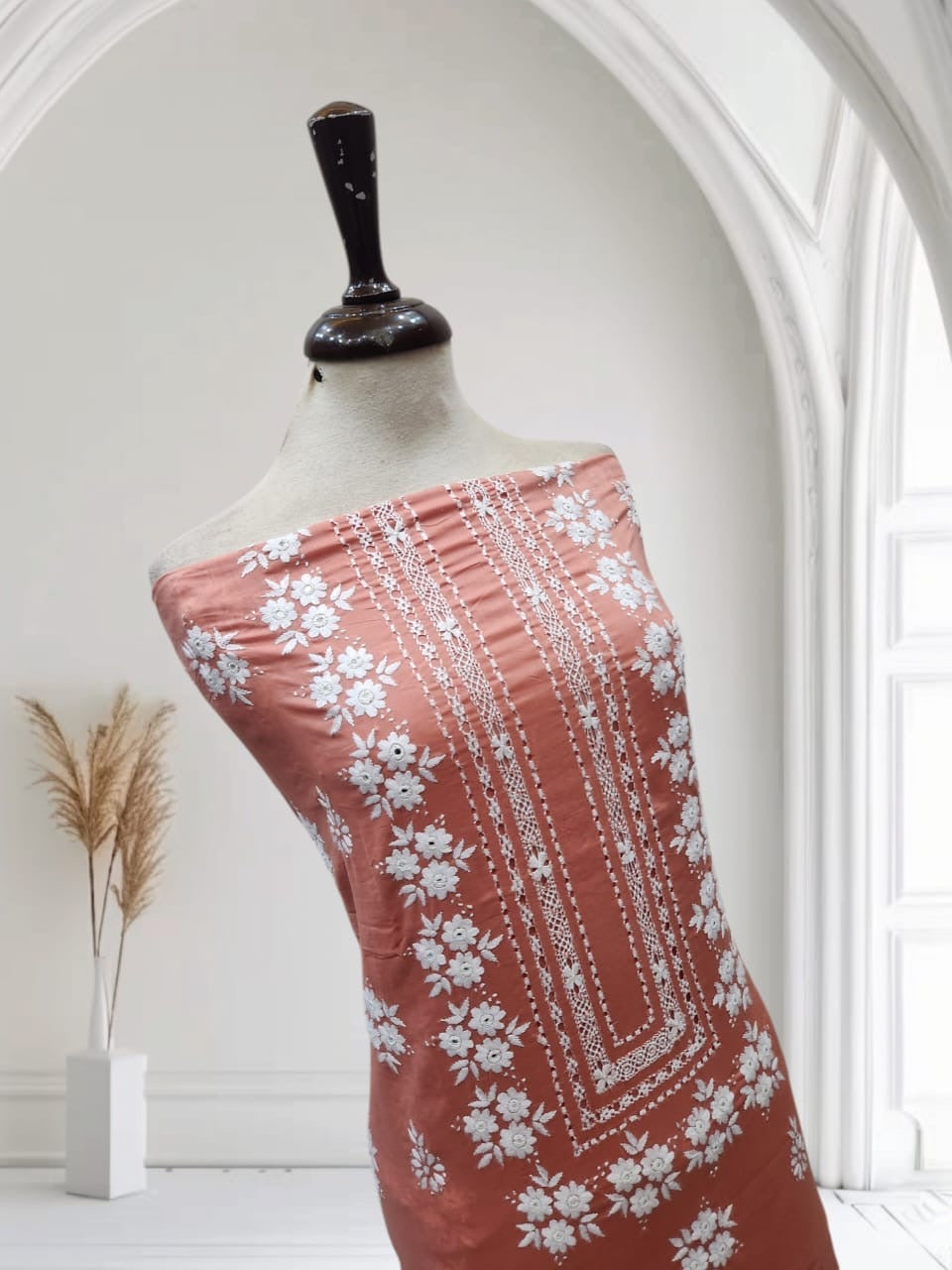 Tarkashi lawn hand embroidered shirt