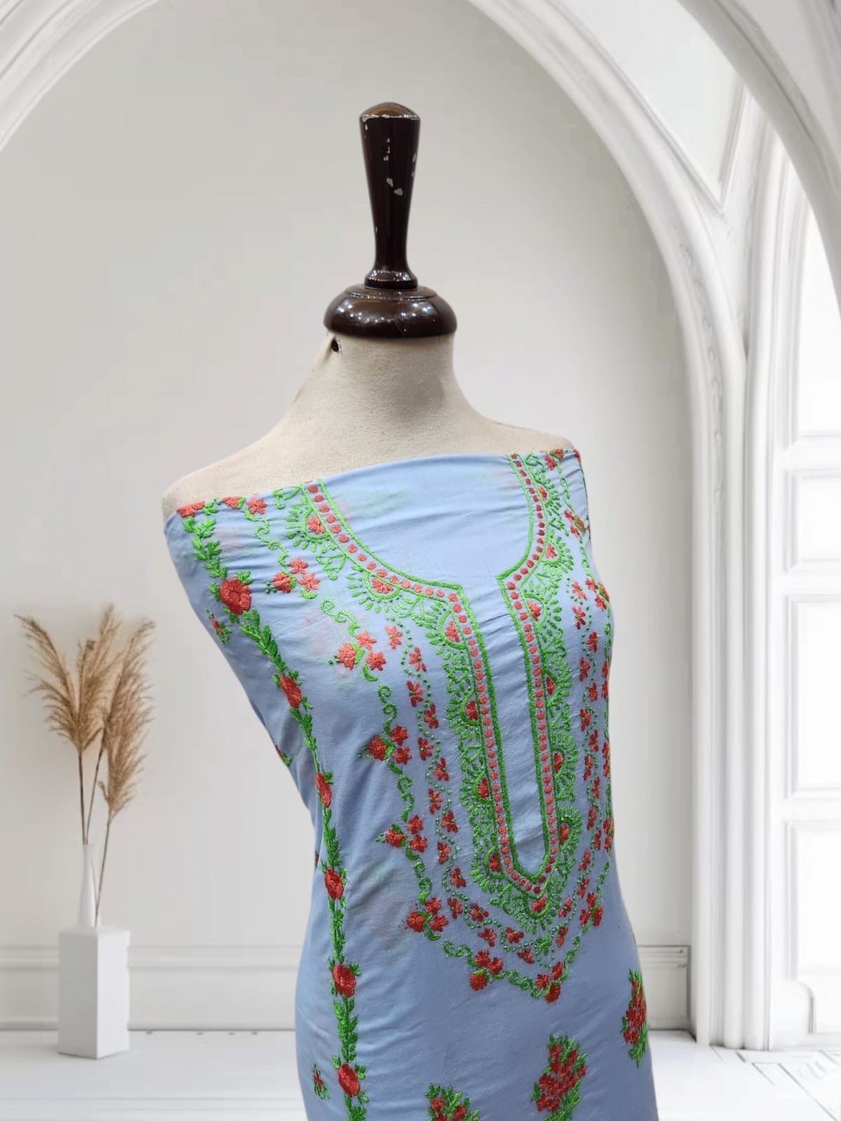 Lawn hand embroidered shirt